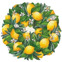 Die Cut Lemon Wreath Placemats