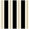 Balck & Gold Awning Stripe Cocktail Napkin