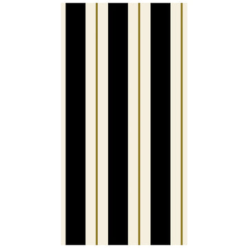 Black and Gold Awning Stripe Guest Napkins