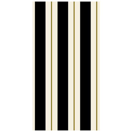 Black and Gold Awning Stripe Guest Napkins
