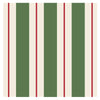 Green & Red Awning Stripe Cocktail Napkin