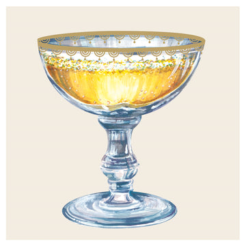 Champagne Coupe Cocktail Napkins