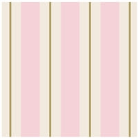 Pink & Gold Awning Stripe Cocktail Napkins