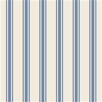 Cornflower Blue Linen Stripe Cocktail Napkins