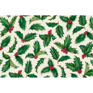 Holiday Holly Placemat Pad
