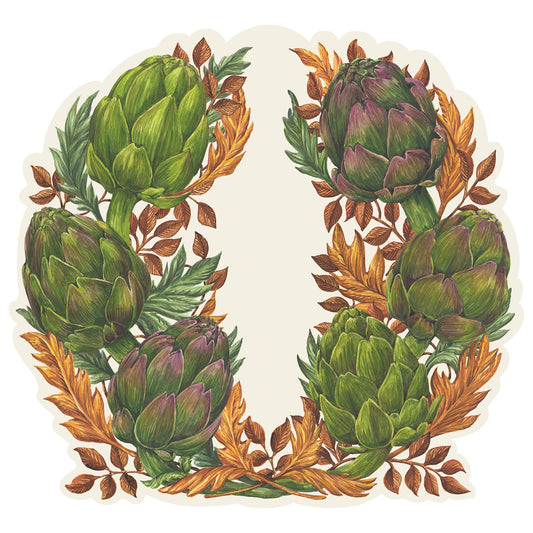 Die Cut Artichoke Wreath Placemats