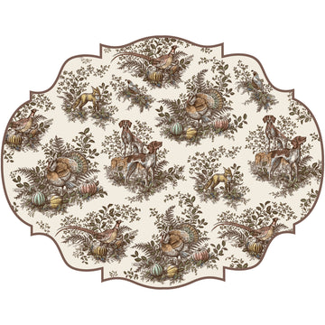 Die Cut Harvest Toile Frame Placemats