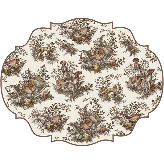 Die Cut Harvest Toile Frame Placemats