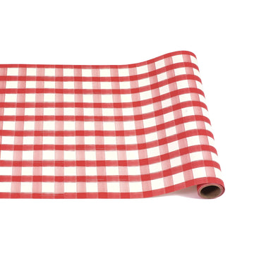 Red Painted Check Runner