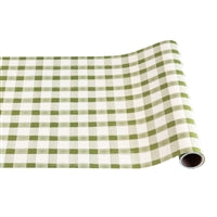Moss Painted Check Runner