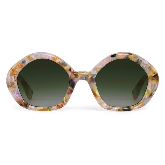Krewe Eliza Glace Sunglasses Oversized Chunky Bubble Colorful