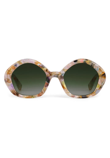 Krewe Eliza Glace Sunglasses Oversized Chunky Bubble Colorful