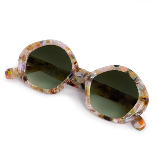Krewe Eliza Glace Sunglasses Oversized Chunky Bubble Colorful
