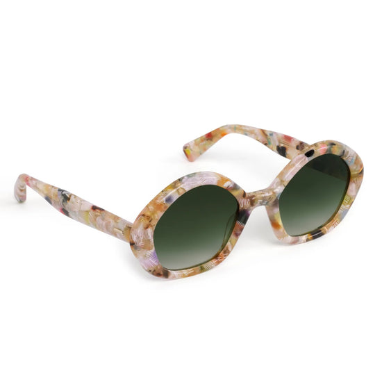 Krewe Eliza Glace Sunglasses Oversized Chunky Bubble Colorful