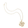 LUCKY in Love Clover Necklace with Mother of Pearl