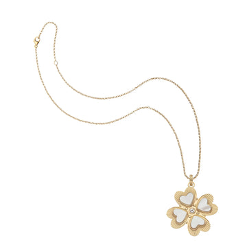 LUCKY in Love Clover Necklace with Mother of Pearl
