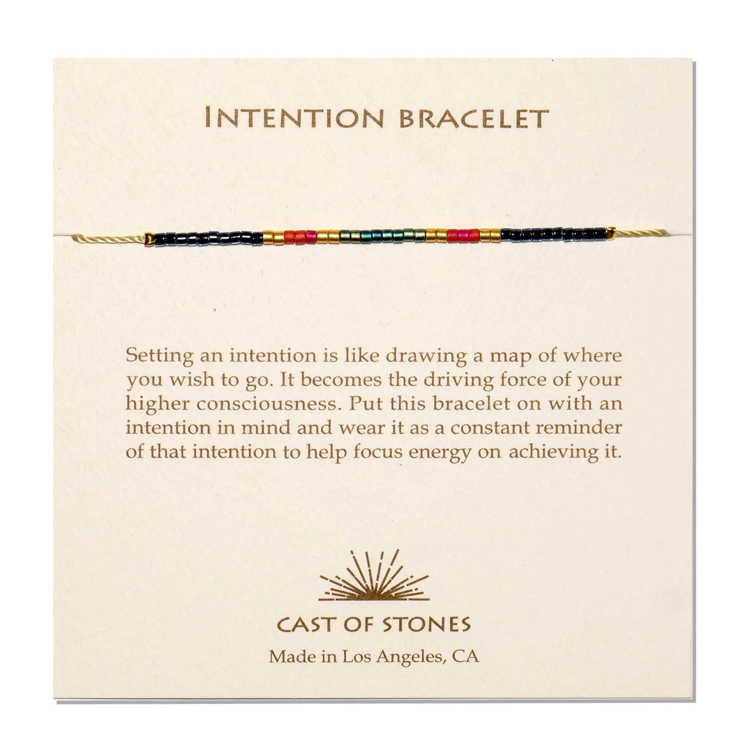 Intention Bracelet | Night Patina + Red