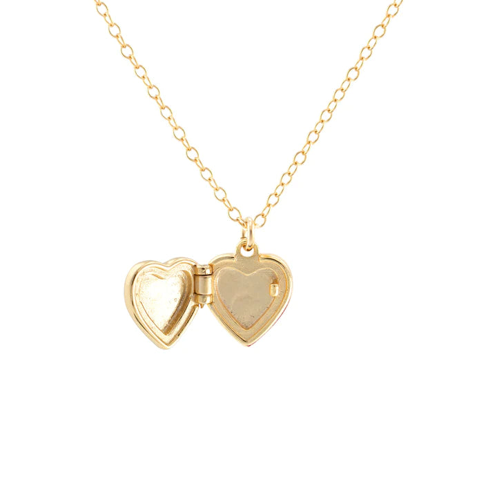 Kris Nations | Enamel Heart Locket | Kelly Green