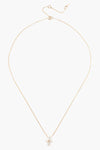 14K Gold & Pearl Playa Cross Necklace