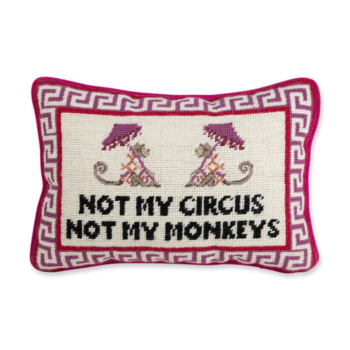 Furbish Studio | Not My Circus Needlepoint Pillow