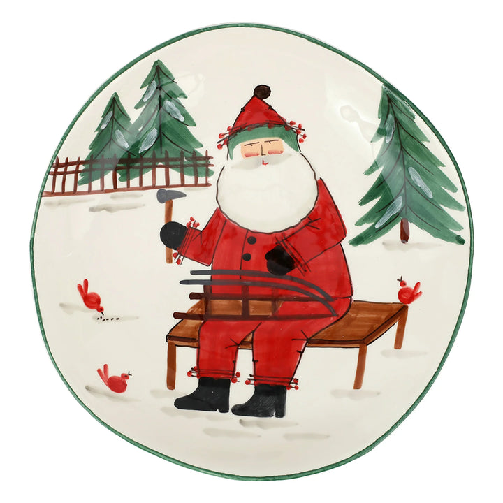 Vietri | Old St. Nick Large Bowl with Sleigh