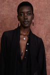 Messina Black Agate Earrings