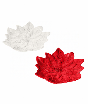 Poinsettia Tidbit Plate