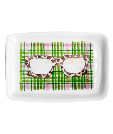 Pink Plaid Valet Tray