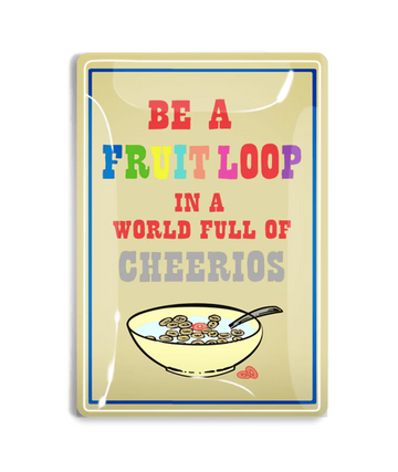 Be A Fruit Loop Decoupage Glass Tray