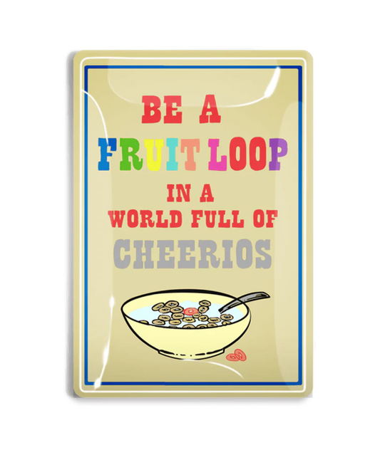 Be A Fruit Loop Decoupage Glass Tray