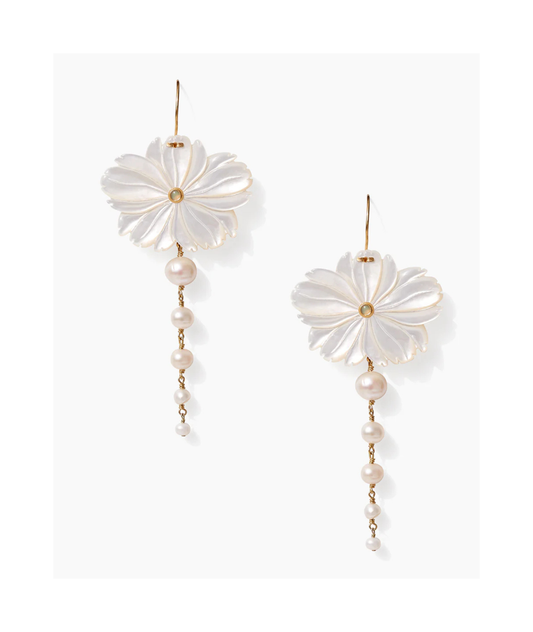 Magnolia Drop Earrings | Mother of Pearl
