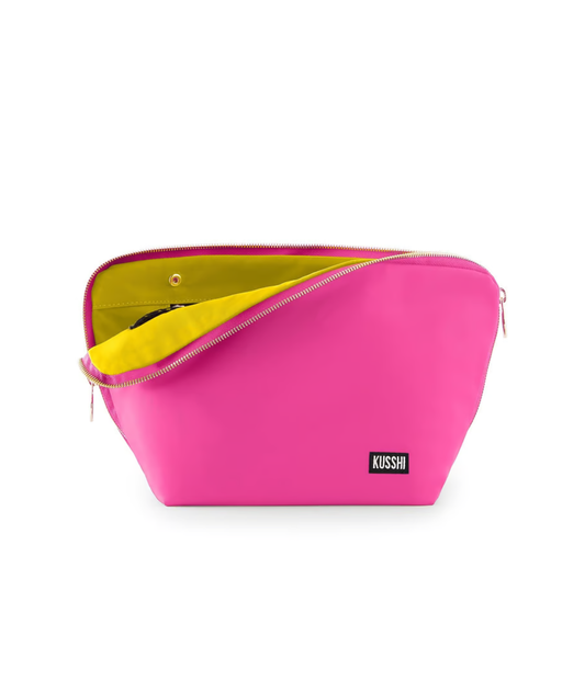 Everyday Makeup Bag | Flamingo Pink and Sunshine Yellow