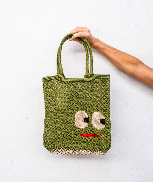 Lottie Big Eyes Tote | Fern