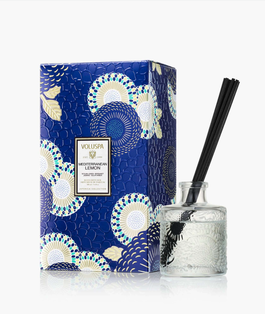 Mediterranean Lemon Reed Diffuser Set