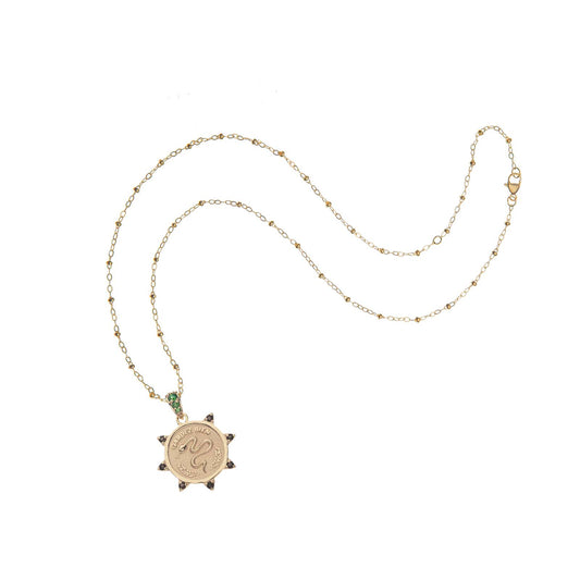 PROTECT Petite Embellished Coin Necklace