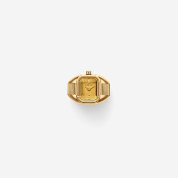 Nocturne Time Ring | Deep Gold and Amber