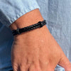 Elba Black Leather Bracelet
