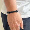 Elba Black Leather Bracelet