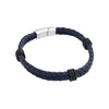Elba Navy Leather Bracelet