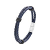 Elba Navy Leather Bracelet