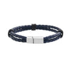 Elba Navy Leather Bracelet