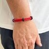 Elba Red Leather Bracelet