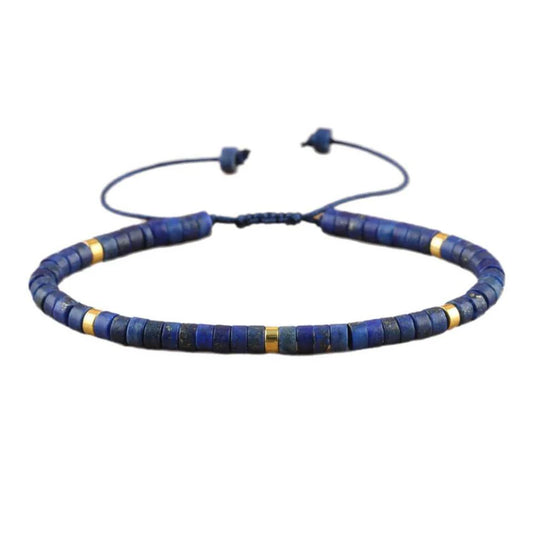 Ibiza Lapis Heishi Stone Bracelet
