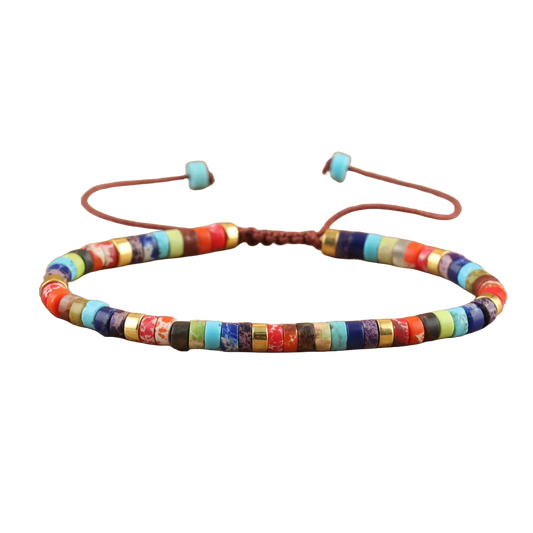 Ibiza Multi Heishi Stone Bracelet