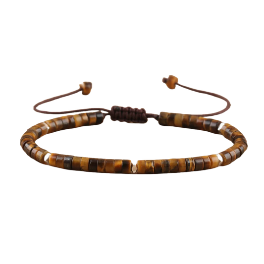 Ibiza Tiger Eye Heishi Stone Bracelet
