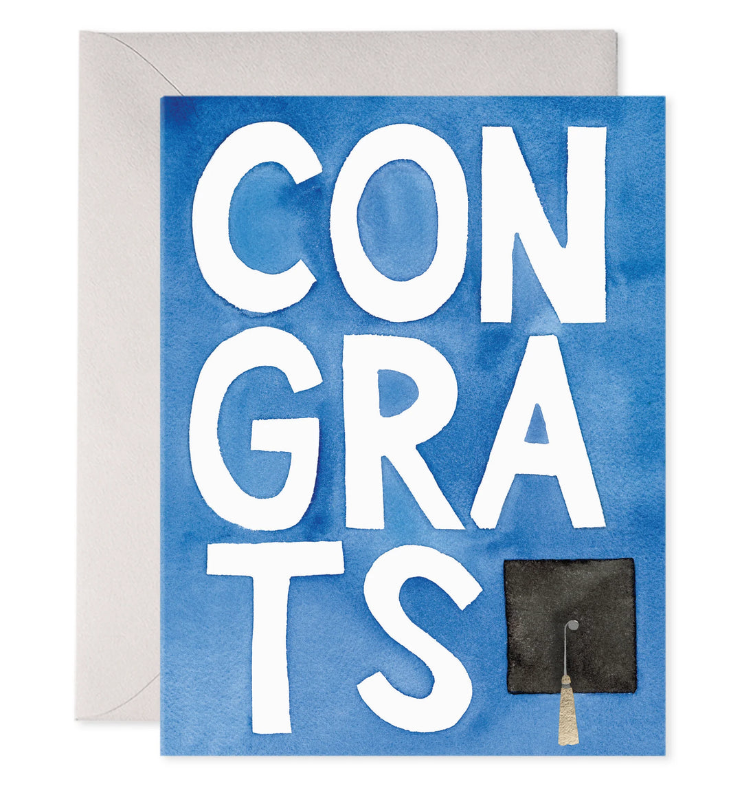 Blue Congrats Grad Card