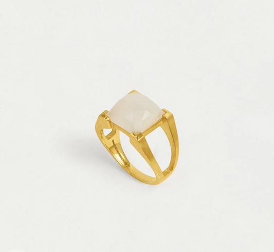 Mini Plaza Ring | Moonstone