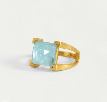 Mini Plaza Ring | Iridescent Sky Blue