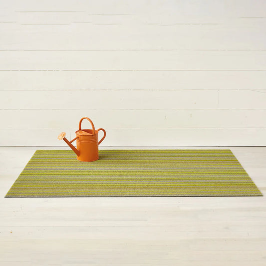 Citron Skinny Stripe Shag Big Mat