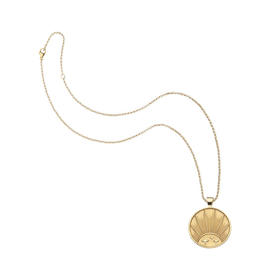 STRONG Original Pendant Coin Necklace | Rising Sun